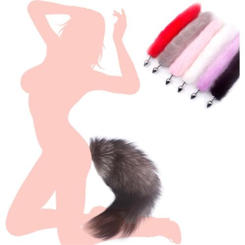 Fox Tails Anal Plug Sex toys Metal Stainless Smooth Steel Butt Plug Anal Toys Sex toys For women men Sex shop toys for adults 18