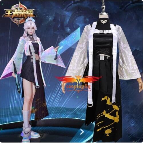 Anime Arena Of Valor: 5v5 Arena Game Shangguan Wan'er KPI Cosplay Costume Outfits for Women Men Adult High Low Dress Halloween
