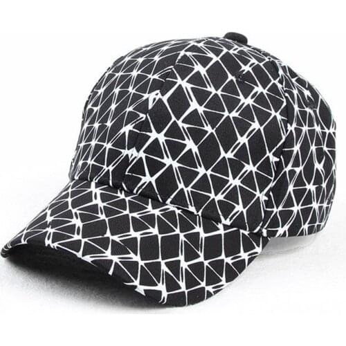 Cotton Plaid Line Casquette Baseball Cap Adjustable Snapback Hats for Men and Women 178