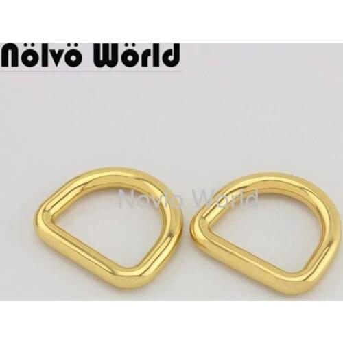 10-50pcs 4 colors 6 size 12-15-19-24-32-38mm closed D rings alloy metal d-ring for DIY handbags bags strap wholesale