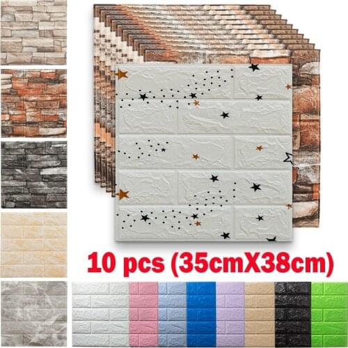 Decorative Wall Stickers Self Adhesive Wallpaper Panels Home Decor Living Room Bedroom House Decoration Bathroom Foam Wall Tiles