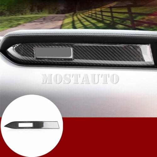 For Ford Mustang Carbon Fiber Console Copilot Moulding Trim Cover 2015-2019 1pcs Car Accessories Interior Car Decor Car Trim