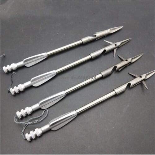 5 / 3 /1 pcs Shooting Hunting Fish Darts Slingshot Accessories Stainless Steel Arrow Heads Skill Fishing Powerful Deepwater