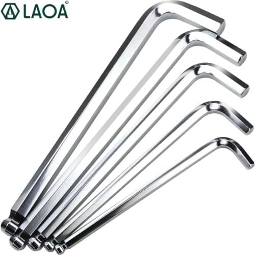 LAOA Double End Inner Hexagon Wrench Professional Large Hex Wrenches 12/14/17/19/22mm Lengthened Hexagonal Wrench