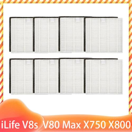 8 PCS ,High quality,8 Set Dust HEPA Filter for ILIFE V8 V8S X750 X800 X785 V80 Robot Vacuum Cleaner Spare Parts Accessories