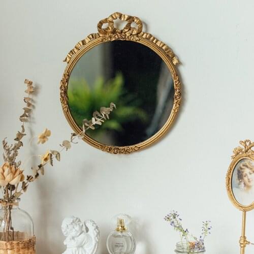 French Vintage Golden Craft Home Decor Mirror