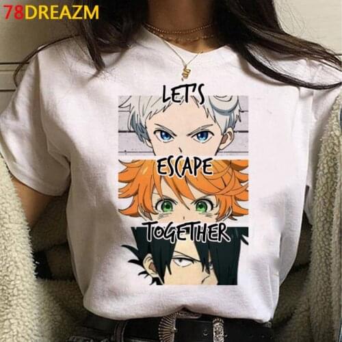 The Promised Neverland tshirt summer top male kawaii vintage casual clothes summer top tumblr aesthetic hip hop