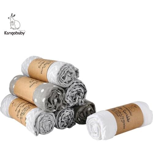 Kangobaby 2-Pcs #100% Cotton# Flannel Soft Newborns Blankets Muslin Diapers Baby Swaddle
