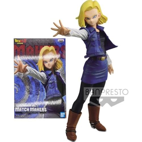 18Cm Bandai Dragon Ball Android 18 Garage Kit Pvc Assembly Model Western Animiation Action Figure Kids Toys