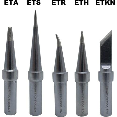 5 PCS ET Series Soldering Tips Iron Replace Fit WELLER WES51 WES50 WESD51 WE1010NA WE1010EU PES51 PES50 LR21 LR20 Welding Bit