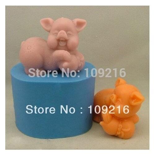 Wholesale!!!1pcs Little Lovely Pig (R0426) Silicone Handmade Soap Mold Crafts DIY Mold