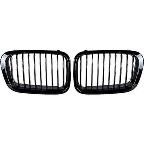 Front Kidney Grills Compatible for BMW E46 3 Series 320I 325I 325Xi 323I 328I 330I 4D 4 Door 1998-2001 Gloss Black 51138208489 5