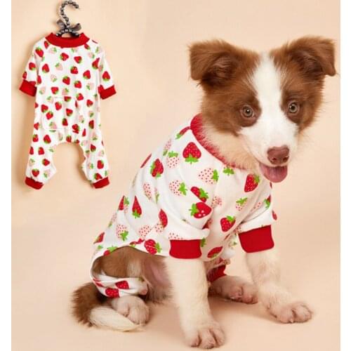 Dog Pajamas Clothes Pet Luxury Knitted Sleepwear Four-Legged Coat for Medium Dog Cotton Homewear Chihuahua Supplies Puppy Ropa