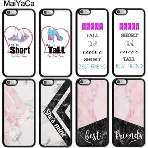 MaiYaCa Shorts Tall Girls Best Friends BFF Matching Case For iphone 12 mini 11 Pro MAX X XR XS MAX SE 2020 6S 7 8 Plus 5S Cover
