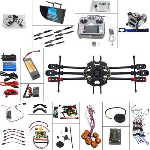 Full Set 6-axis Aircraft Kit Helicopter Tarot 680PRO Frame APM 2.8 Flight Control AT10 Transmitter with FPV function