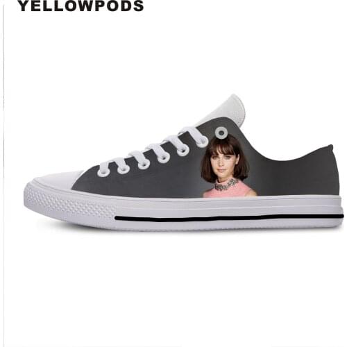 Felicity Jones Print Logo Mens Casual Shoes Breathable Canvas Man Shoes Chaussure Homme Factory Sales Off White Shoes