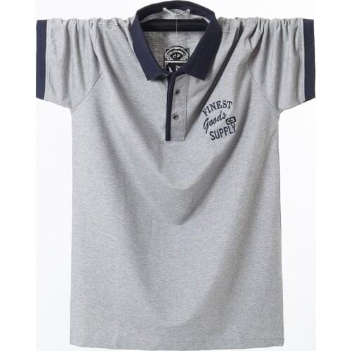 PLus Size Polo Shirt Homme 6XL 5XL Cotton Camisa Men Polo Shirt 2019 Casual Big Size Loose Summer Short Sleeve Polo Shirt