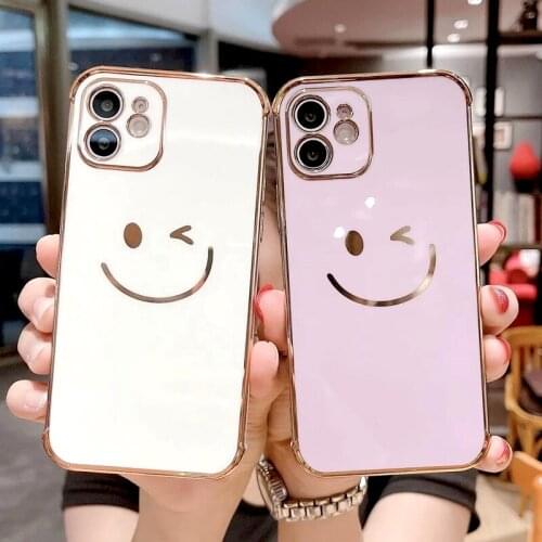 Luxury Plating Silicone Case For iPhone 11 12 Pro Max XS XR X 7 8 Plus 11Pro iPhone11 Soft Full Protective Cute Cover Women Girl