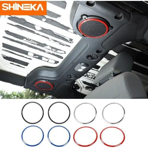 SHINEKA ABS Car Interior Roof Sound Speaker Decoration Cover Trim Sticker For Jeep Wrangler JK 2007-2014 Car 2/4Door Accessories