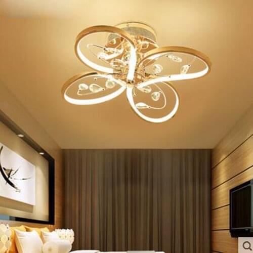 Nordic postmodern minimalist led ceiling lamp living room lighting atmosphere creative personality crystal round master bedroom