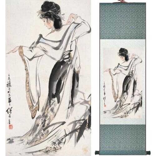 Traditional Chinese art painting Silk scroll painting Chinese wash painting Chinese wash painting 051810