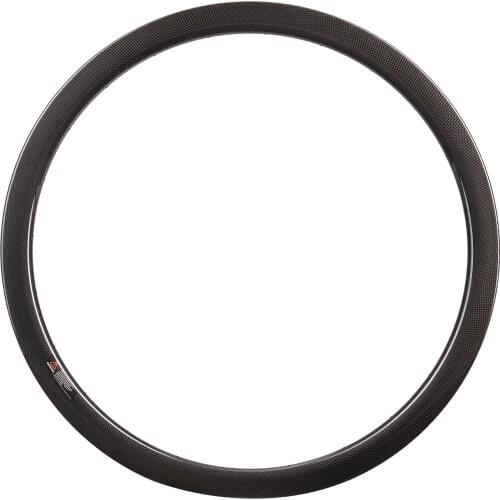 Carbon Disc Rim 700C Road Cyclocross Bicycle 24mm Height Full Carbon Fiber Rim 24 Spokes Holes No Braking Track Surface