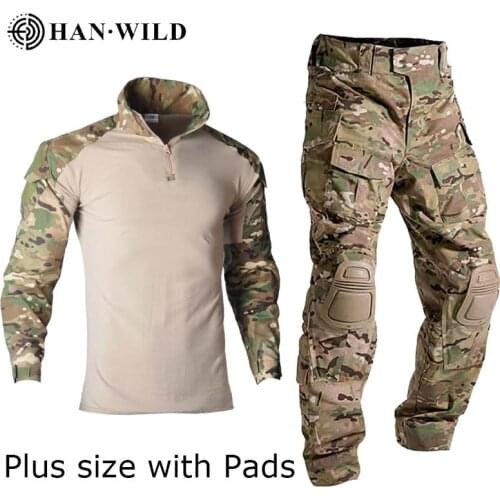 Outdoor Airsoft Paintball Clothing Military Shooting Uniform Tactical Combat Camouflage Shirts Cargo Pants Elbow Knee Pads Suits