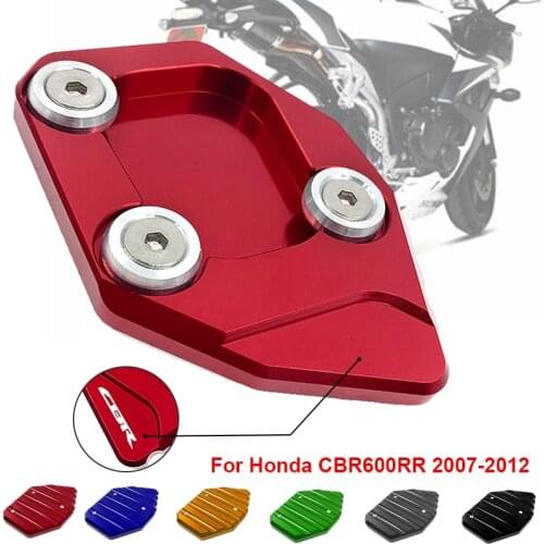 CNC Kickstand Foot Side Stand Extension Pad Support Plate For Honda CBR600RR 2007 2008 2009 2010 2011 2012 CBR 600RR CBR 600 RR
