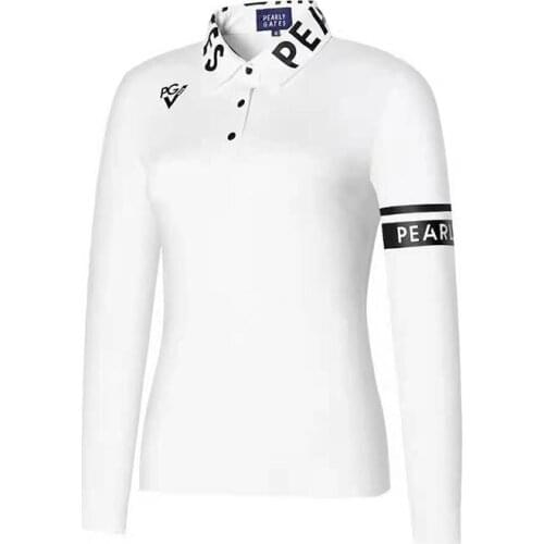 Golf apparel womens Spring and Autumn solid color Golf Clothes Long Sleeve Golf Shirt Quick-drying Breathable Golf Jersey 2021