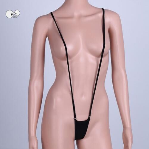 Women See Through G String One Piece Swimsuits Mini Coverage Monokini Bodysuit Transparent Thong Beachwear Bathing Suit Clubwear