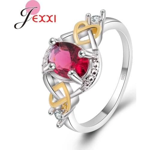 New Real 925 Sterling Silver Red Opal Ring Classic luxury Wedding Finger Jewelry For Oval Female Engagement Gift Jewelry