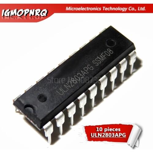 10pcs ULN2803APG ULN2803 ULN2803A ULN2803AP DIP-18 Darlington Transistors INTERFACE DRIVER WITH TTL new original