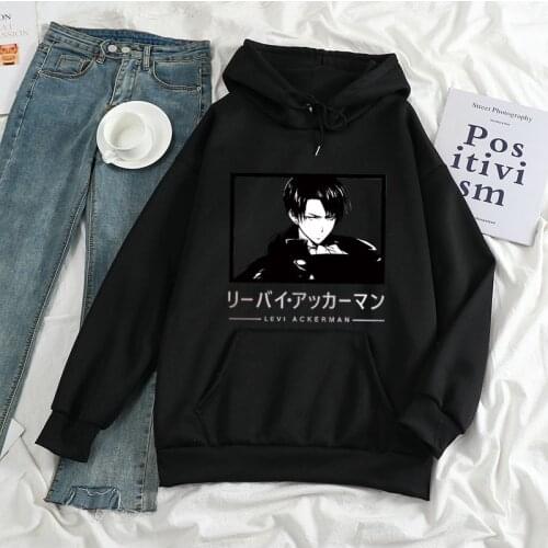 2021 New Anime Attack on Titan Levi Eren Men/Women Hoodie Casual Wild Gothic Sweatshirt Unisex Manga Streetwear Oversize Tee Top