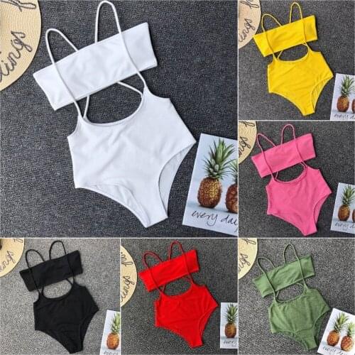 2021 High Waist Solid Women Bikini Set Female Backless Bikini Sexy Push Up Swimsuit 2 Piece Summer Beach Bathing Suit Swimwear
