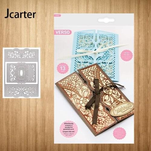 2021 Folded Greeting Card Cover Diy Metal Cutting Dies Craft for Scrapbooking Handmade Mould Blade Punch Stencils Dies Cut Model