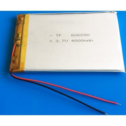 3.7V 4000mAh lithium polymer rechargeable battery li po for GPS DVD PDA PAD power bank e-book camera tablet PC laptop 606090
