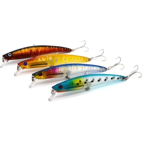 4pcs/lot 11.5cm 11g Artificial Bait Isca Minnow Fishing Lure Hard Bait 3D Eyes Plastic Crank Bait Swimbait Sinkin Fishing Lure