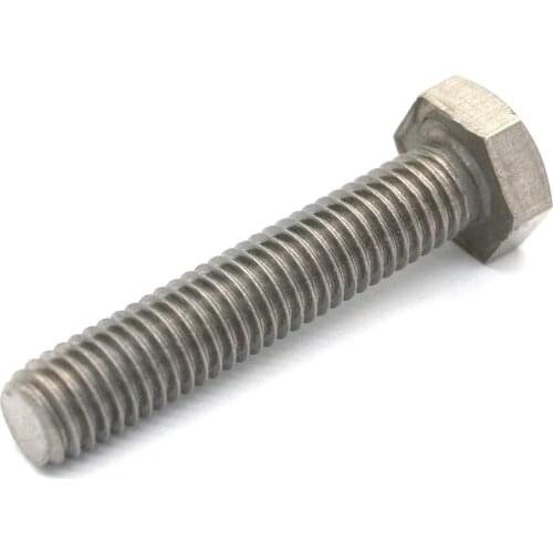 5pcs M12x1.75 Variety Of Thread Length TA2 GR2 Titanium Hex Head Screw Bolts Anti Acid Corrosion