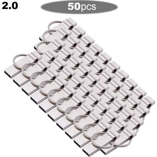 50pcs/lot metal custom logo usb flash drive 128gb pen drive pendrive 4GB 8GB 16GB 32GB 64GB USB u disk For photography wedding