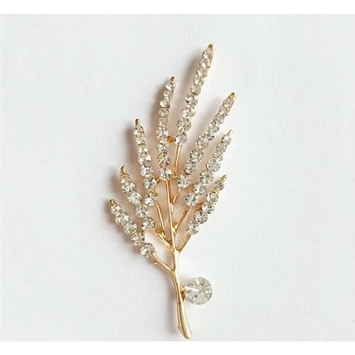 50pcs Wheat Branch Rhinestone Applique strass Alloy Metal Hairpin Hair Clip Accessories Wedding Invitation Belt Embellishment