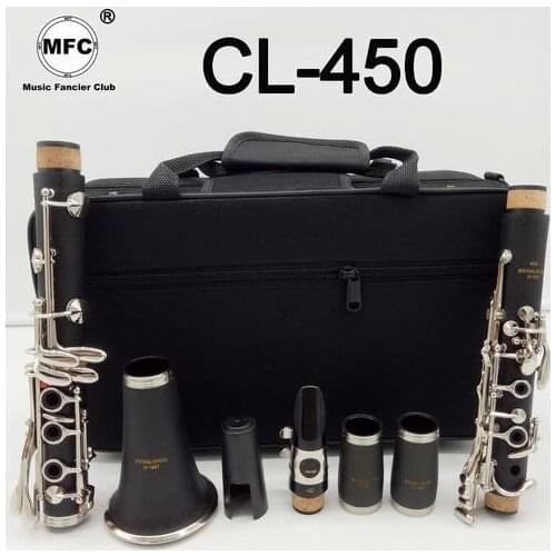 Brand New Music Fancier Club Matte ABS Resin Clarinet MFCCL-450 Bakelite Clarinets Intermediate Bb Mouthpiece 4C Included Case