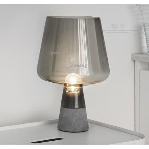 American LED Table Lamp Glass Living Room Loft Decr Home Countryside Simple Desk Lamp Pastoral Bedroom Bedside Art Table Light