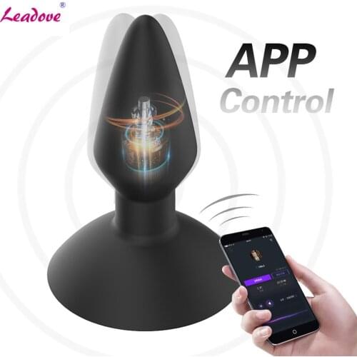 Bluetooth APP Big Anal Vibrator Remote Control Prostate Massage Anal Toy Intelligent Silicone Butt Plug Sex Toys For Men GS0424