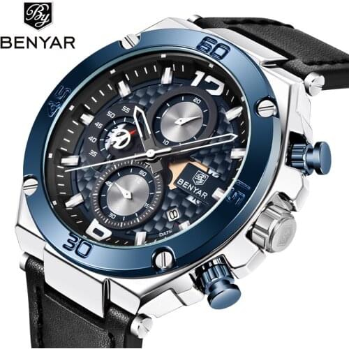 BENYAR 2019 New mens Watches fashion Business watch men quartz wristwatch mens waterproof military watch men relogio masculino