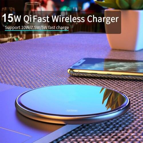 15W Qi Wireless Charger For iPhone 12 11 XS X XR 8 Airpods Pro USB Induction Fast Charging Pad for Samsung S20 S10 Xiaomi Mi 10