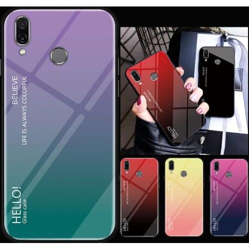 Luxury Gradient 9H Tempered Glass Phone Case Cover sFor Xiaomi Mi 9 A1 8 Lite Redmi Note 7 6 Pro F1 S2 6A 5 Plus Soft Frame Capa