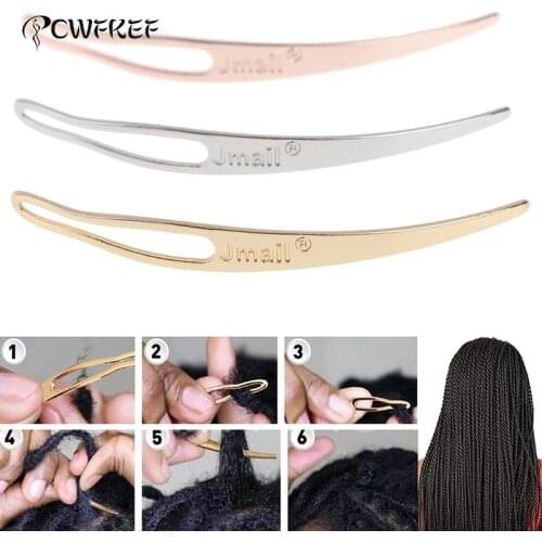 Dreadlocks Tool Craft Sisterlocks Crochet Braid Hair Interlocking Tools Curved Hair Needle For Your Locs Easy