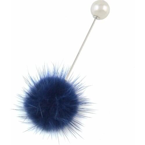 Idealway Cute Pom Pom Ball Simulated Pearl Brooches Mother Gift Office Women Brooch Clothes Fashion Accessories Christmas Gift