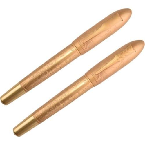 Fuliwen Business Metal Fine Copper Big Size Golden Roller Ball Pen For Office & Home & School Stationery Collection New
