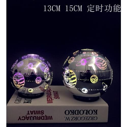 Cell model of 3 d glass ball lamp glass lamp wahoo silver small night light lamp lights 3 d the moon lights the stars